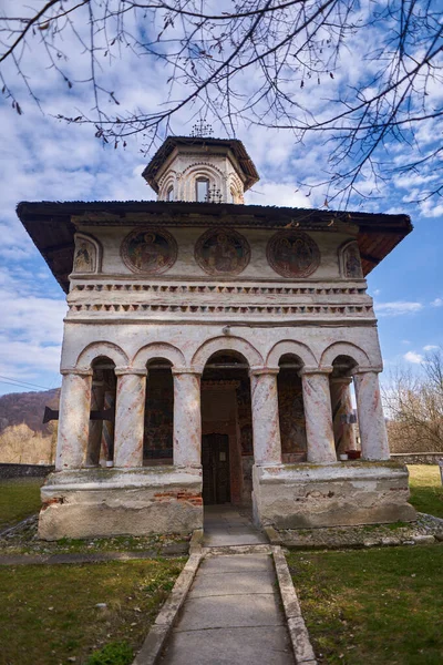 Igreja Medieval Século Xiv Uma Aldeia Rústica — Fotografia de Stock