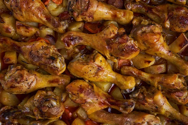 Thai Gegrillte Gewürzhähnchen Drumsticks Auf Einem Tablett — Stockfoto