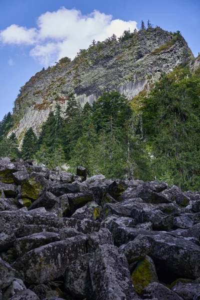 溶岩が速く乾燥したときに発生する自然現象 ルーマニアのデトルネレからのバルト地質コラム形成 — ストック写真