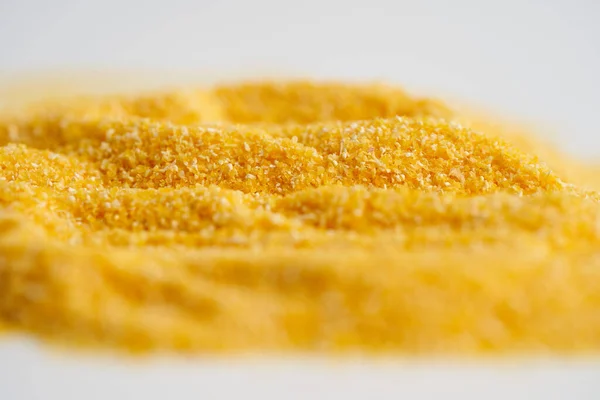 Closeup Ground Maize Coarse Corn Flour Highly Detailed — Stock Photo, Image