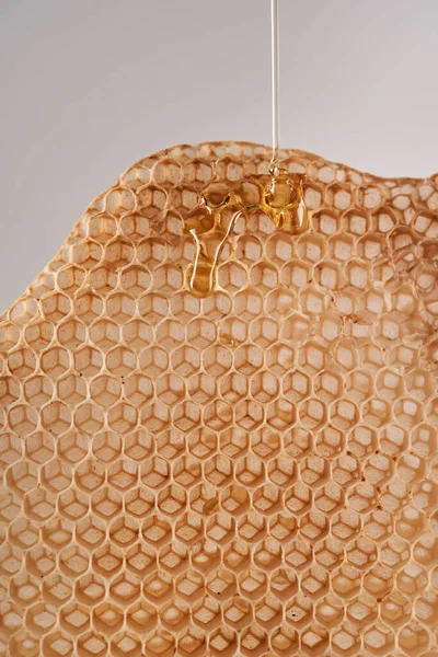 Closeup Honey Comb Empty Bees Honey Useful Background Texture Illustrative — Stock Photo, Image