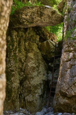 Kurumuş nehir yatağında, yüksek dağlarda, kurak zamanlarda.