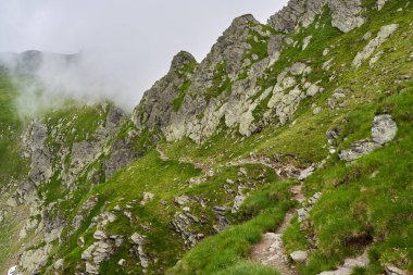 Yüksek dağlar manzara, manzara doğa arka planı 
