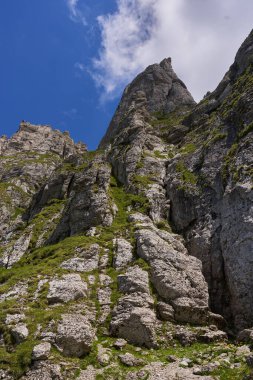 Yaz dağlarının manzarası, gündüz görkemli dağların manzarası.