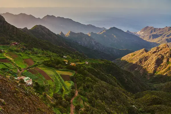 Tenerife 'nin kuzeyindeki Anaga dağlarında gün doğumu