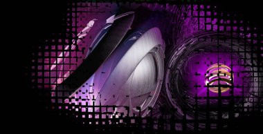 Bilim teknolojisi konseptinin 3 boyutlu illüstrasyonu. İletişim ağı