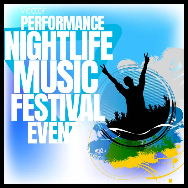 Χορεύοντας Άνθρωποι Νυχτερινή Ζωή Και Μουσική Έννοια Φεστιβάλ — Διανυσματικό Αρχείο