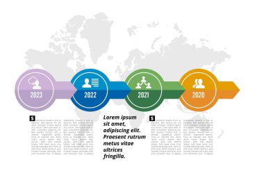 Presentation business infographic template with options years, vector illustration