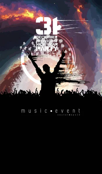 Music Event Concept Internet Banners Social Media Banners Headers Websites — Stock Vector