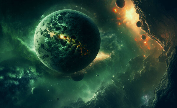 Space background with nebula and stars