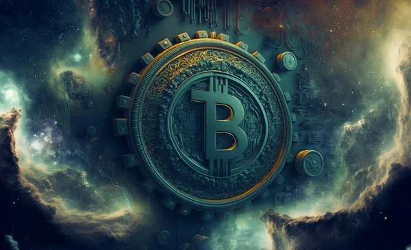 Bitcoin Blockchain Crypto Currency Digital Encryption Digital Money Exchange Technology — Stock Photo, Image