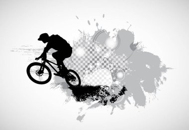 Bmx sürücüsünün spor vektör illüstrasyonu