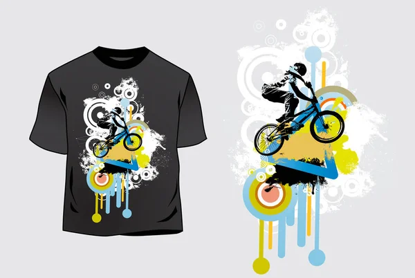Diseño Una Camiseta Ciclismo Con Una Plantilla Deportiva Gráfica — Vector de stock
