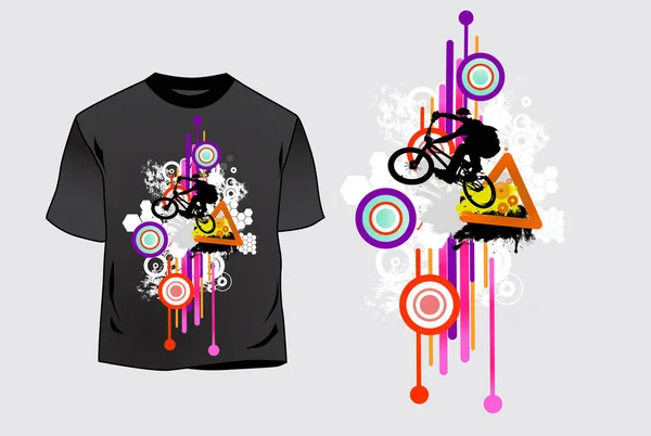 Conception Maillot Cycliste Avec Modèle Sport Graphique — Image vectorielle