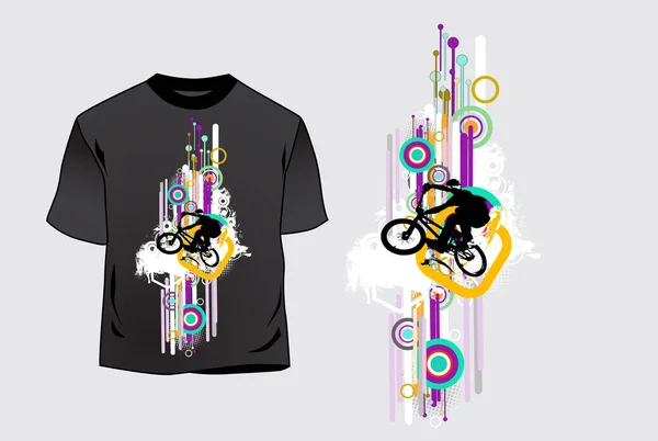 Conception Maillot Cycliste Avec Modèle Sport Graphique — Image vectorielle