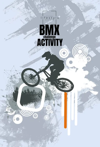 Bmx Rijder Abstracte Achtergrond Sport Vector — Stockvector