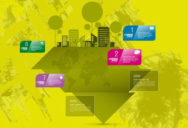 Urban Landscape Ready Infographic Elements Smart City — Stockvector