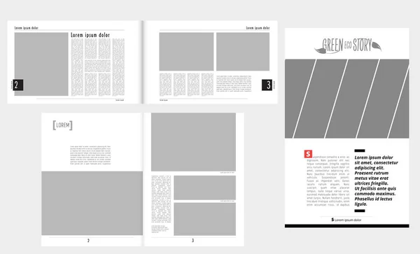 Brochura Ebook Apresentação Mockup Pronto Para Uso Ilustração Vetorial Fácil —  Vetores de Stock