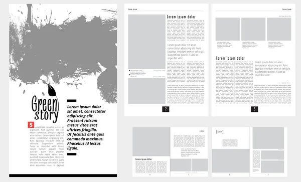 Brochure Ebook Presentation Momoup Ready Use Vector Illustration 편집할 수있는 — 스톡 벡터