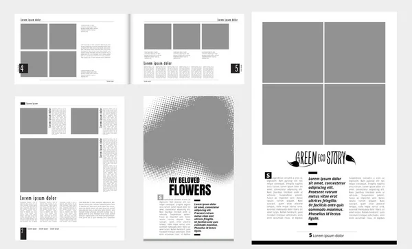 Brochure Ebook Maquette Présentation Prête Emploi Illustration Vectorielle Facile Modifier — Image vectorielle