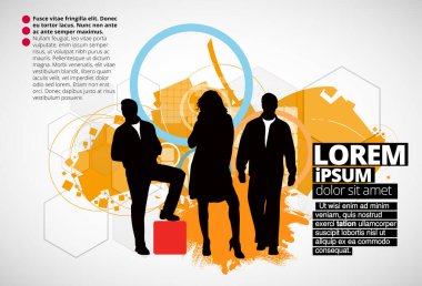 Moda bakışı. Moda kıyafetleri giymiş genç bir kadın. Vektör illüstrasyonu