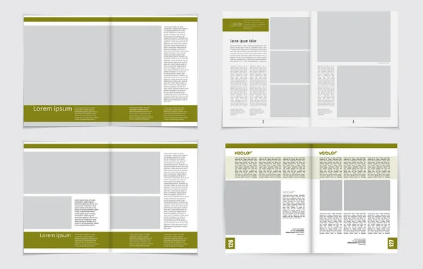 Broschüre Ebook Oder Präsentations Attrappe Gebrauchsfertig Vektorillustration Leicht Editierbar — Stockvektor