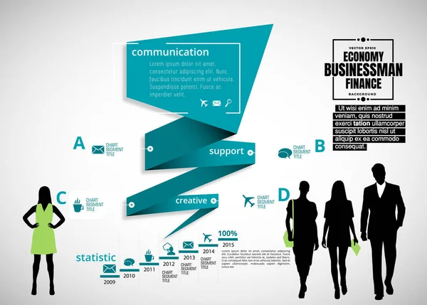 Bedrijfsconcept Voor Internetbanners Social Media Banners Presentatie Vectorillustratie — Stockvector