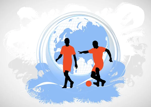 Football Soccer Player Man Action Vector Illustration — Stock Vector