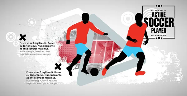 Football Footballeur Action Illustration Vectorielle — Image vectorielle
