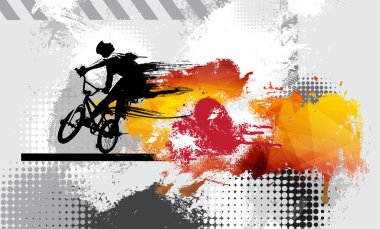 BMX kullanan aktif genç kişi