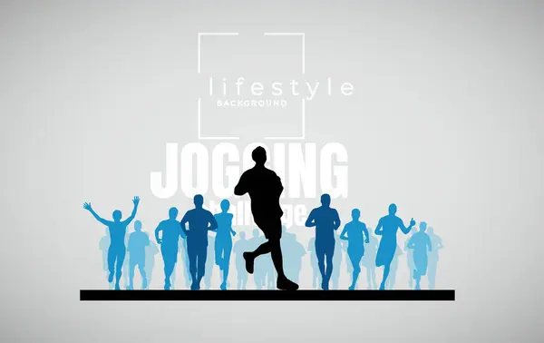 Τρέχοντας Μαραθώνιο Άνθρωποι Τρέχουν Διανυσματική Απεικόνιση Διάνυσμα Αρχείου