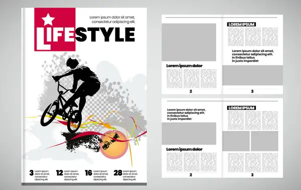 Printing Magazine Book Sport Subject Background Easy Editable Vector Stock Illustration