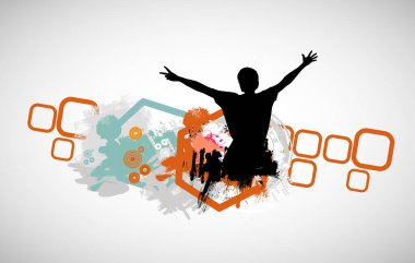 Disko parti kutlama poster - vektör çizim