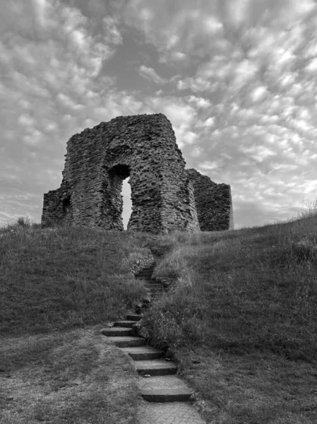 Kamenný Hrad Christchurch Normanský Dům Dorsetu Postaven Kolem Roku 1300 — Stock fotografie