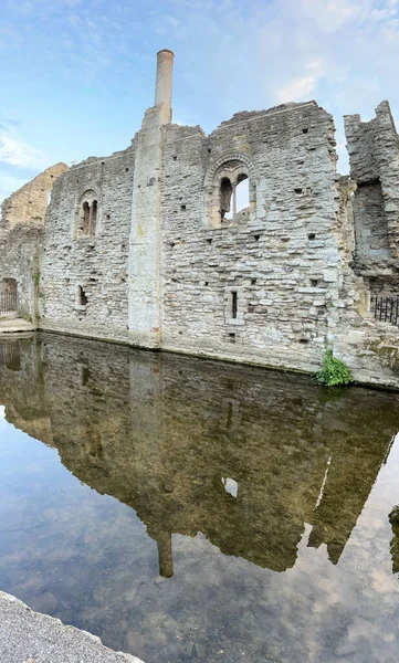 Středověké Budovy Obci Dorset Velká Británie — Stock fotografie