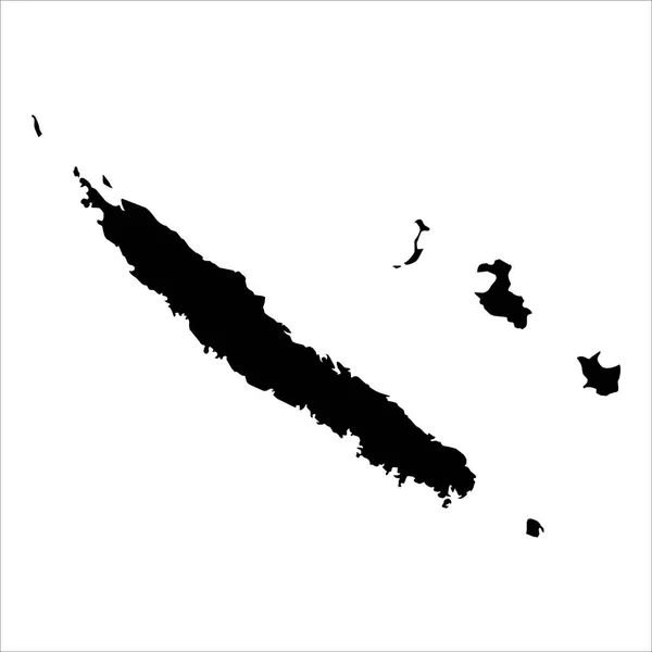 Peta Vektor Yang Sangat Rinci Kaledonia Baru Peta Baru 2023 - Stok Vektor