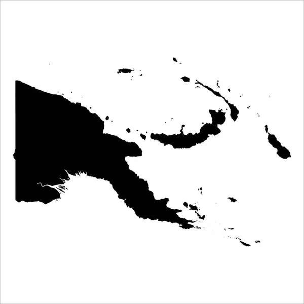 Peta Vektor Yang Sangat Rinci Papua Nugini Peta Baru 2023 - Stok Vektor