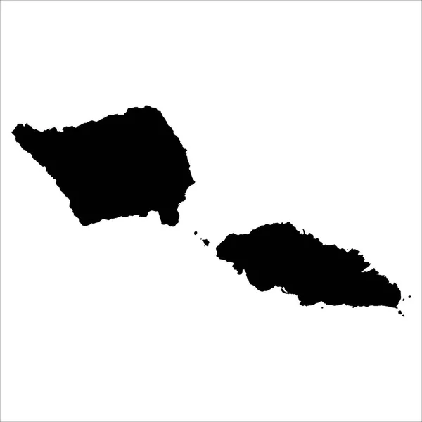 Carte Vectorielle Détaillée Samoa Nouvelle Carte 2023 — Image vectorielle