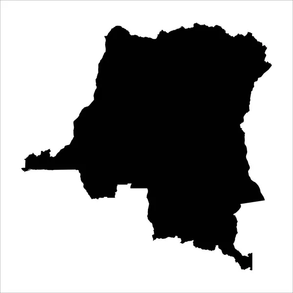 Yüksek Detaylı Vektör Haritası Demokratik Kongo Cumhuriyeti Yeni Harita 2023 — Stok Vektör