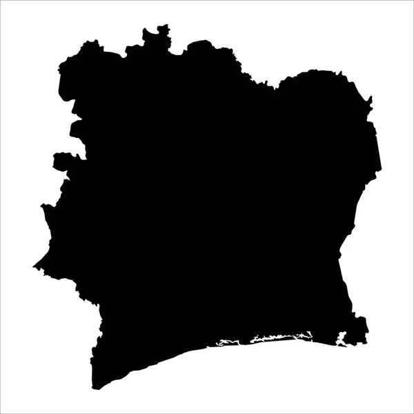 Carte Vectorielle Détaillée Côte Ivoire Nouvelle Carte 2023 — Image vectorielle