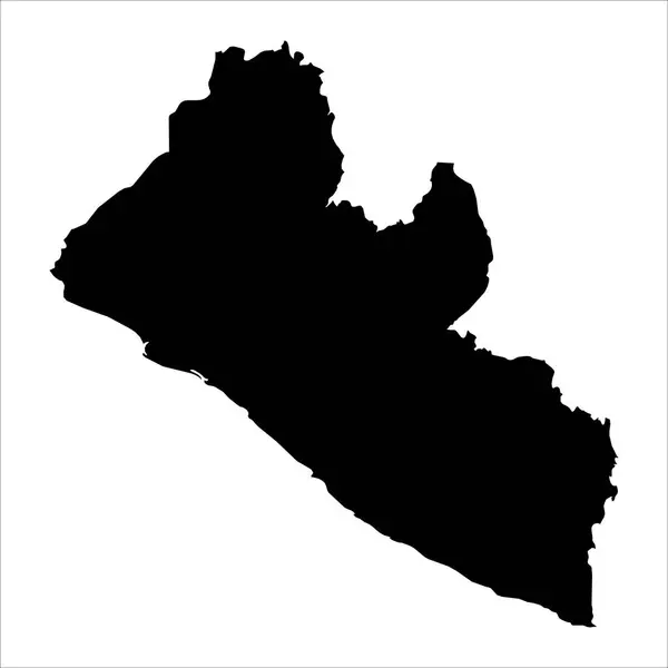 Nagy Részletességű Vektortérkép Libériába Térkép 2023 — Stock Vector