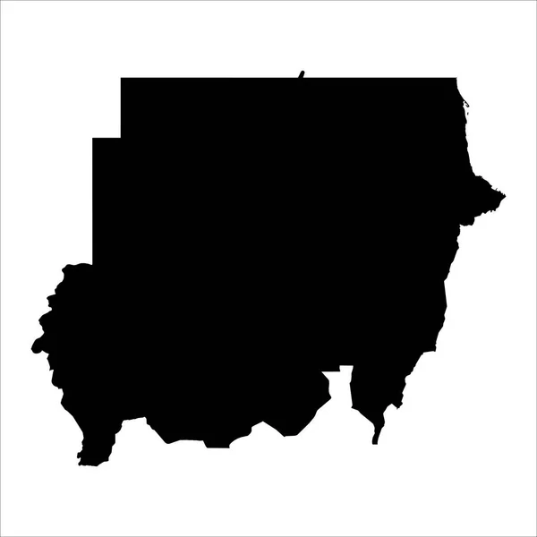 Yüksek Detaylı Vektör Haritası Sudan Yeni Harita 2023 — Stok Vektör