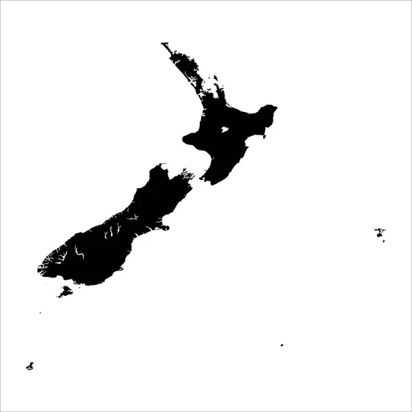 Korkea Yksityiskohtainen Vektorikartta Uusi Seelanti Uusi Kartta 2023 — vektorikuva