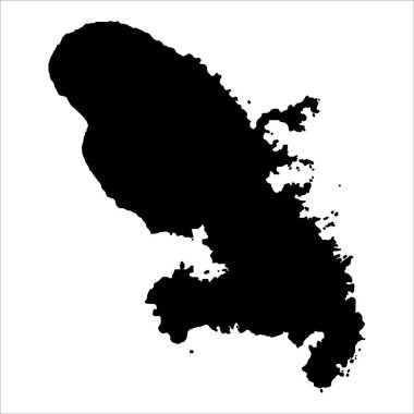 Yüksek detaylı vektör haritası. Martinik. Yeni Harita 2023