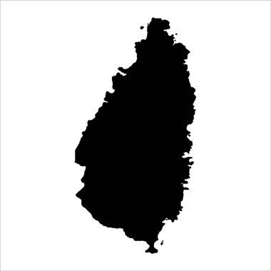 Yüksek detaylı vektör haritası. Aziz Lucia. Yeni Harita 2023