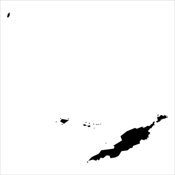 Peta Vektor Yang Sangat Rinci Anguilla Peta Baru 2023 - Stok Vektor