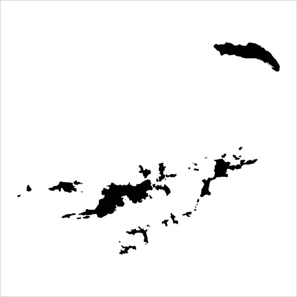 Alta Mappa Vettoriale Dettagliata Isole Vergini Britanniche Nuova Mappa 2023 — Vettoriale Stock