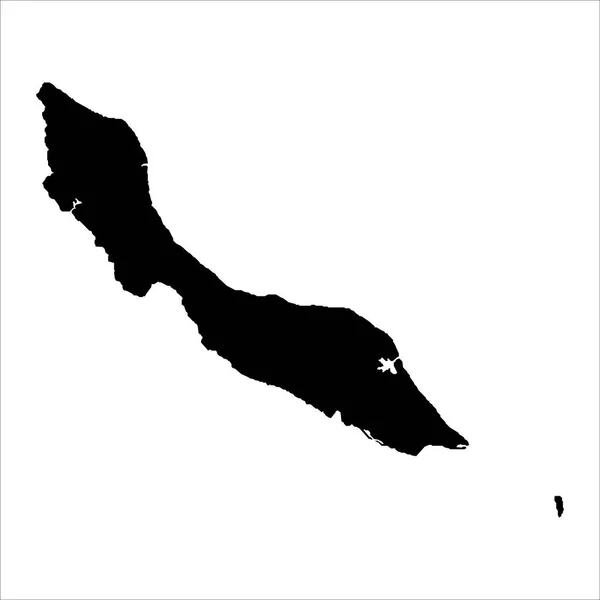 Peta Vektor Yang Sangat Rinci Curacao Peta Baru 2023 - Stok Vektor