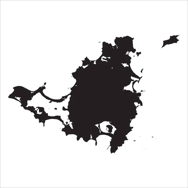 Hoch Detaillierte Vektorkarte Saint Martin Und Sint Maarten Neue Landkarte — Stockvektor