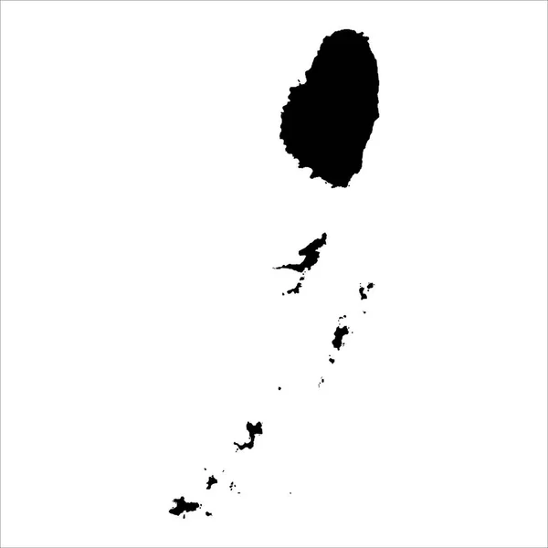 Высокая Детальная Векторная Карта Сент Винсент Гренадины Новая Карта 2023 — стоковый вектор